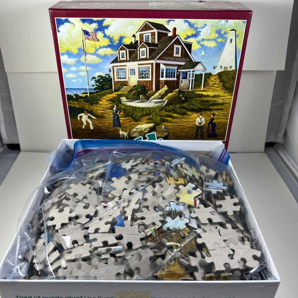 Charles Wysocki Buffalo 1000 Piece Jigsaw Puzzle A Delightful Day On Sparkhawk I - Picture 2 of 3
